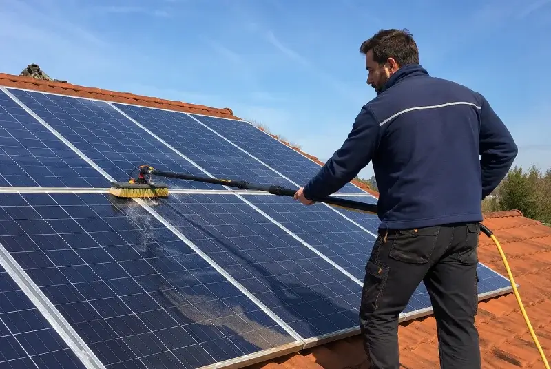 Nettoyage et entretien de panneaux solaires à Renung